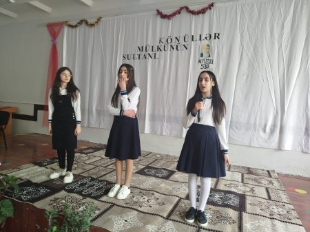  Ağsu Şəhər 3 Nömrəli Məktəbdə "Könüllər Mülkünün Sultanı" Ədəbi-Bədii Tədbiri Keçirildi