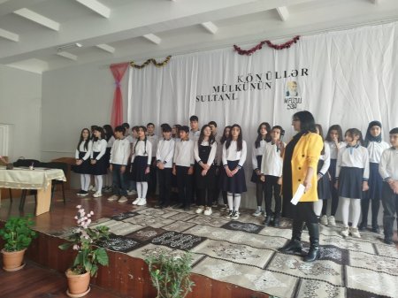  Ağsu Şəhər 3 Nömrəli Məktəbdə "Könüllər Mülkünün Sultanı" Ədəbi-Bədii Tədbiri Keçirildi