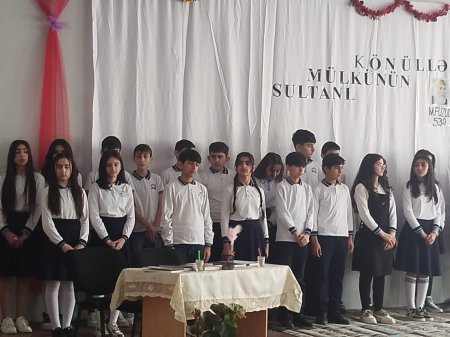  Ağsu Şəhər 3 Nömrəli Məktəbdə "Könüllər Mülkünün Sultanı" Ədəbi-Bədii Tədbiri Keçirildi