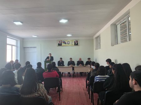 Ağsu Rayon S.Mütəllimov adına Gəgəli kənd tam orta məktəbində “Narkomaniyaya yox, erkən nikah və dini radikalizmə qarşı mübarizə” mövzusunda tədbir keçirilib