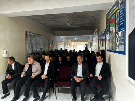 Ağsu rayonunun Cəlayir kənd tam orta məktəbində cəmiyyətin aktual problemlərinə həsr olunmuş genişmiqyaslı maarifləndirmə tədbiri keçirilib